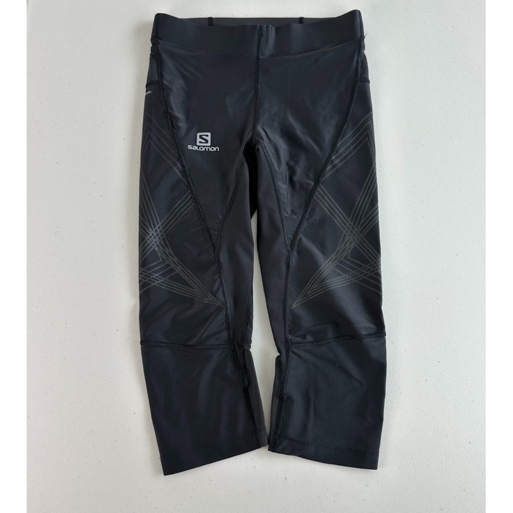 Salomon Intensity Tight Womens Medium Black Mesh‎ Performance Trail Run Hike
